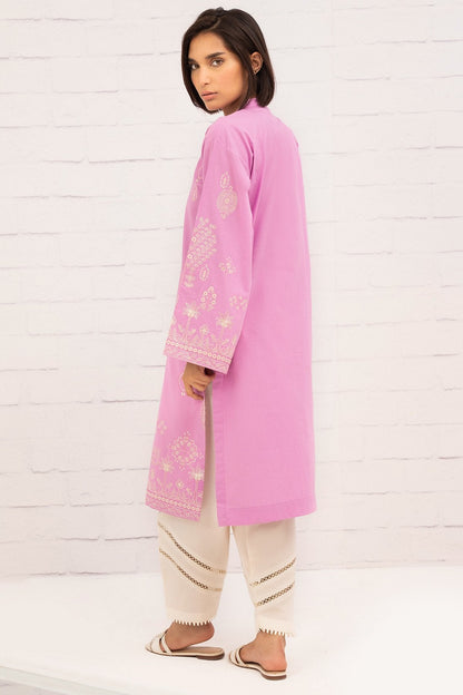 Dyed Embroidered Cambric Kurti