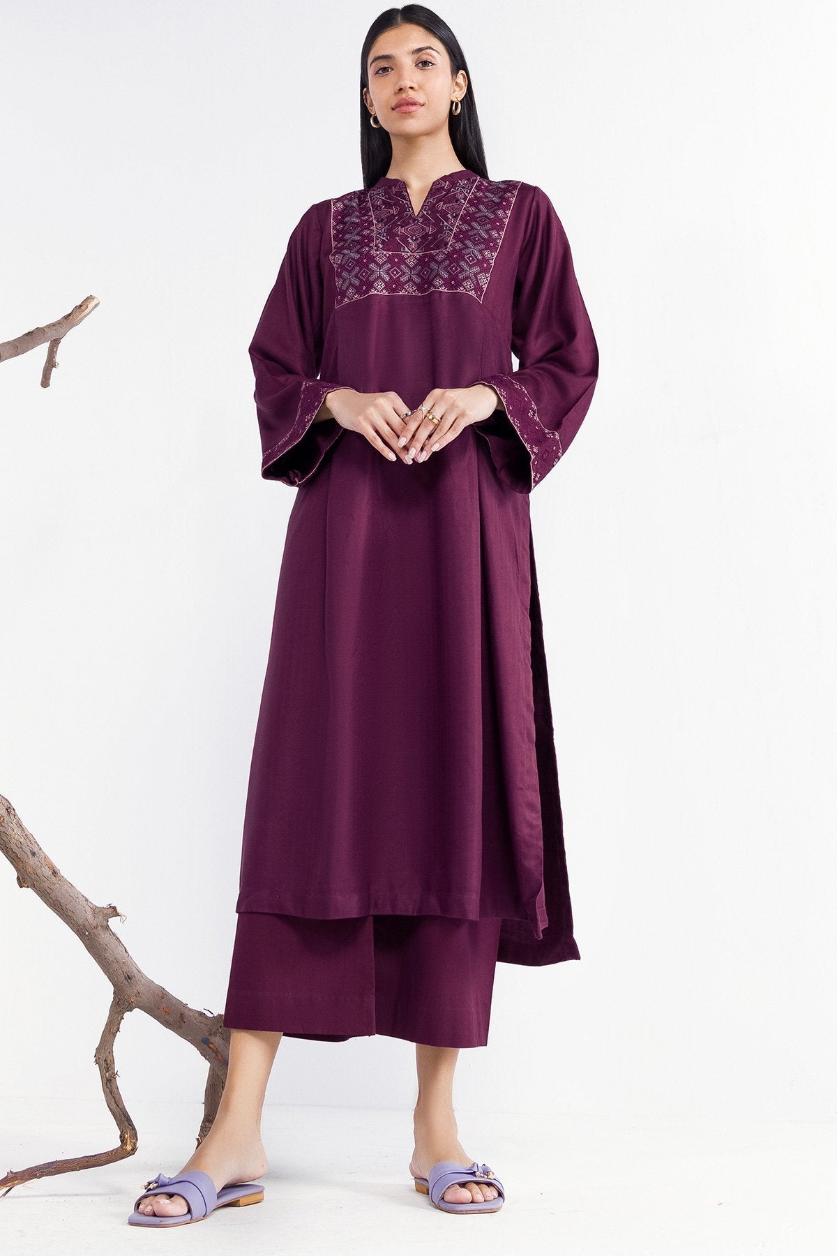 2 Pc Embroidered Viscose Outfit