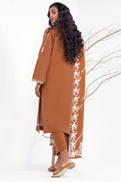 3 Pc Embroidered Khaddar Outfit