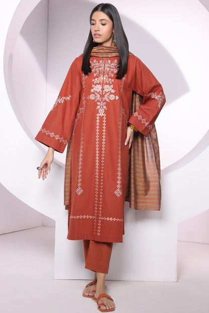 3 Pc Embroidered Dobby Outfit