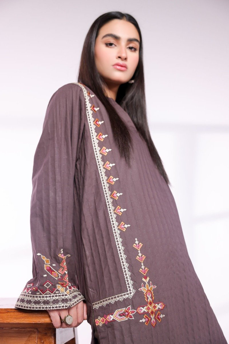 Dyed Embroidered Kurti