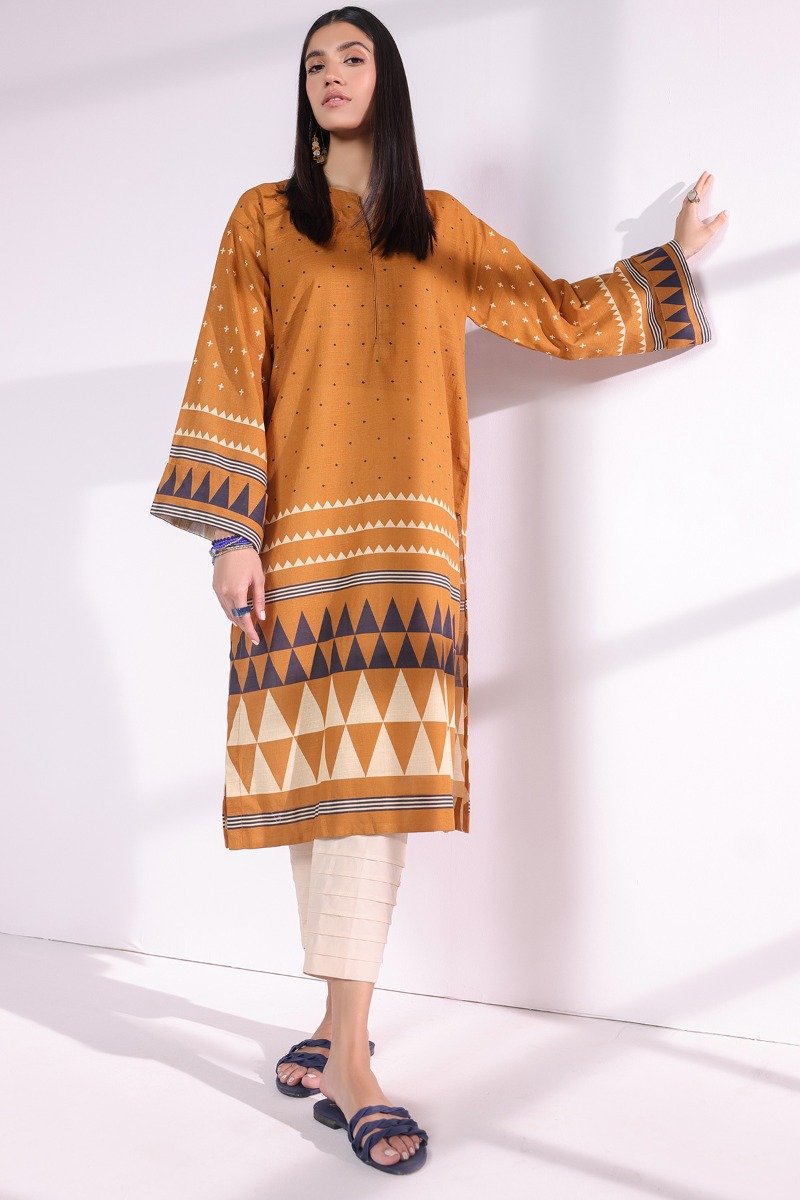 Printed Khaddar Shirt