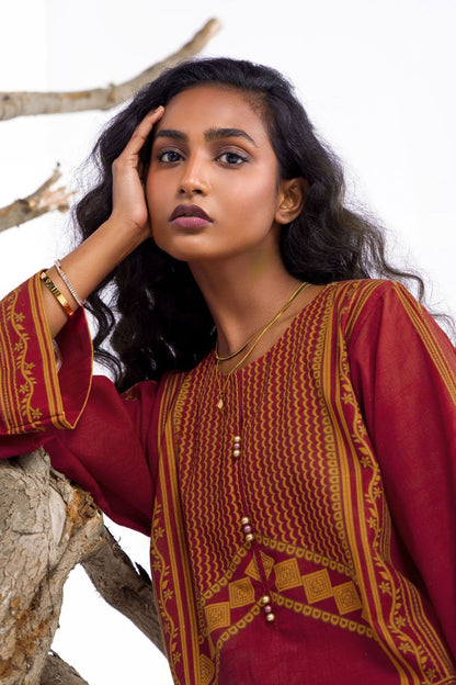 2 Pc Printed Khaddar Outfit