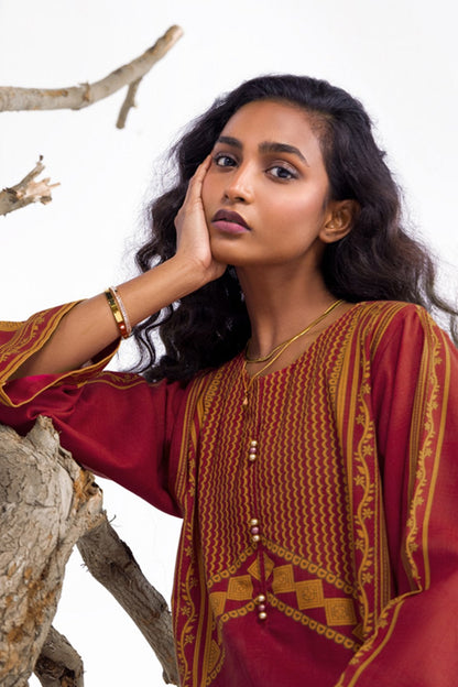 2 Pc Printed Khaddar Outfit