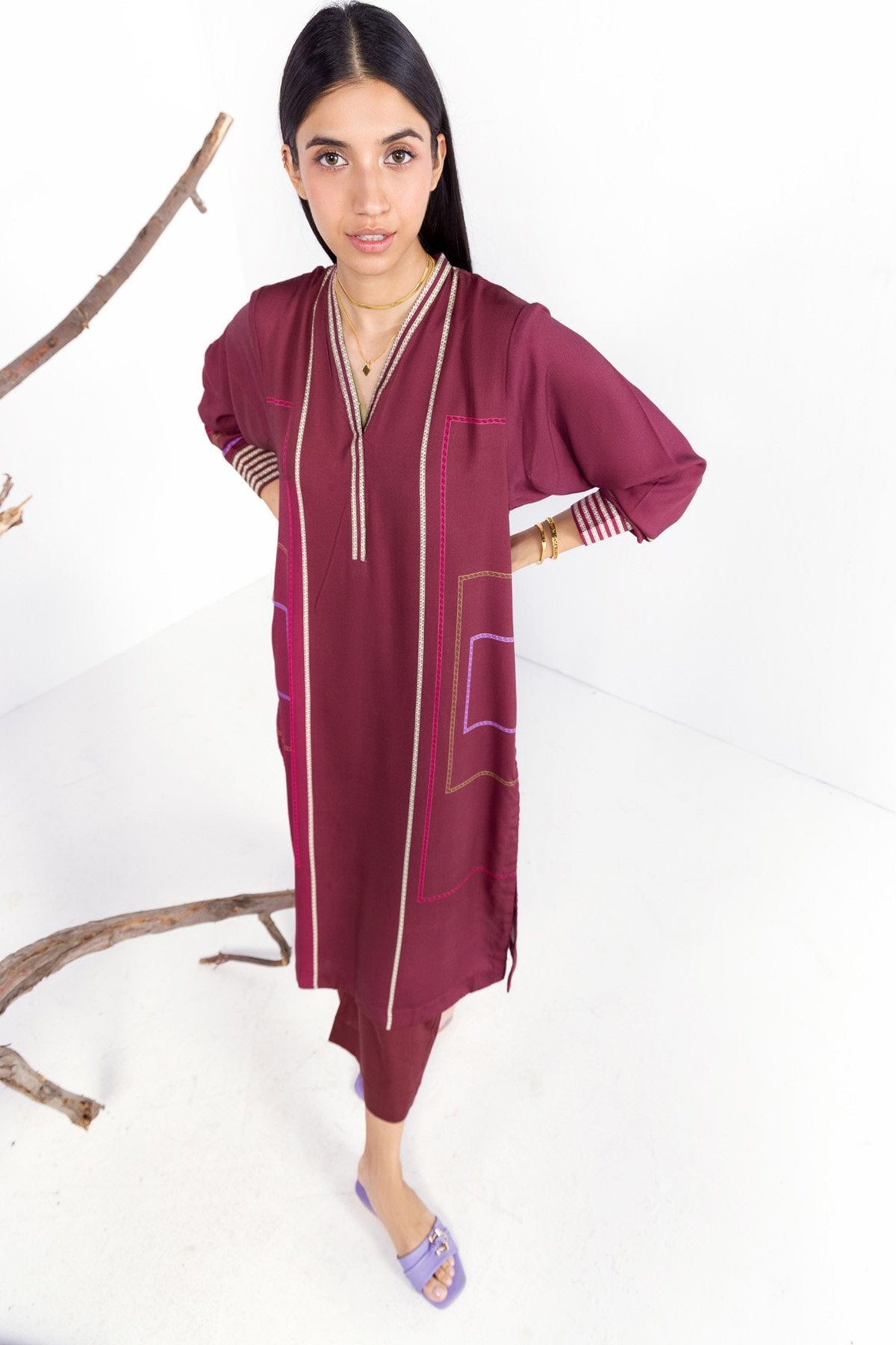 2 Pc Printed Viscose Cottel Outfit