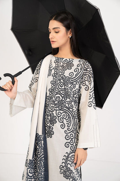Alkaram - Printed Slub Lawn Kurti