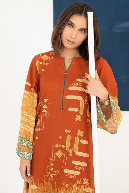 2 Pc Printed Khaddar Outfit