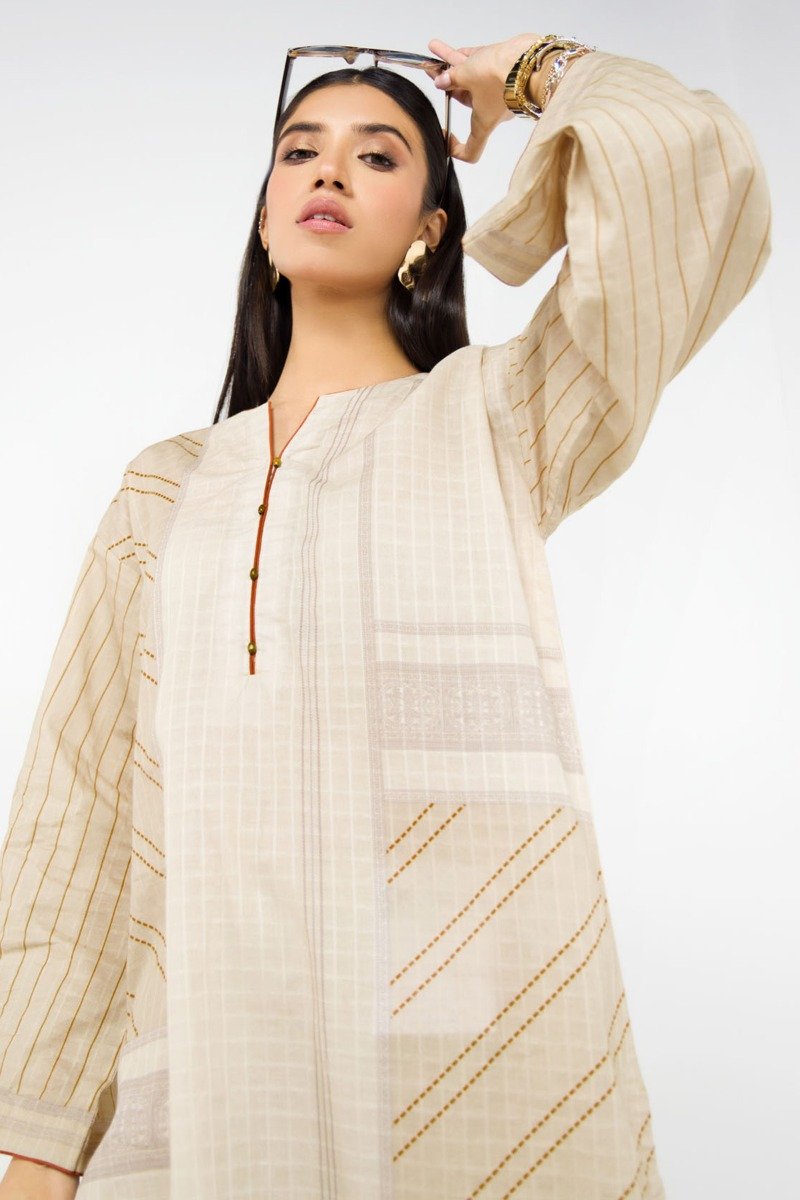 2 Pc Printed Dobby Outfit