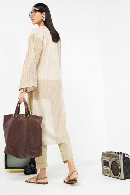 2 Pc Printed Dobby Outfit