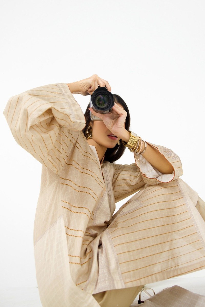 2 Pc Printed Dobby Outfit