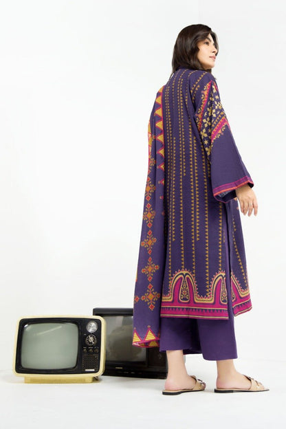 3 Pc Printed Khaddar Outfit