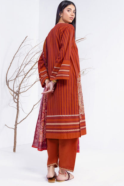 3 Pc Printed Khaddar Outfit