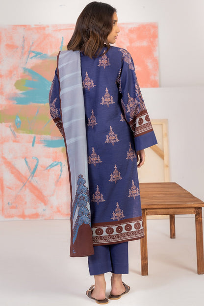 3 Pc Printed Khaddar Outfit