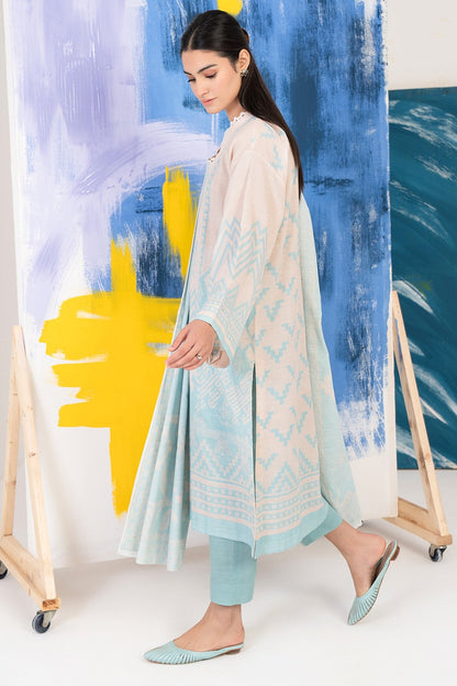 3 Pc Printed Khaddar Outfit