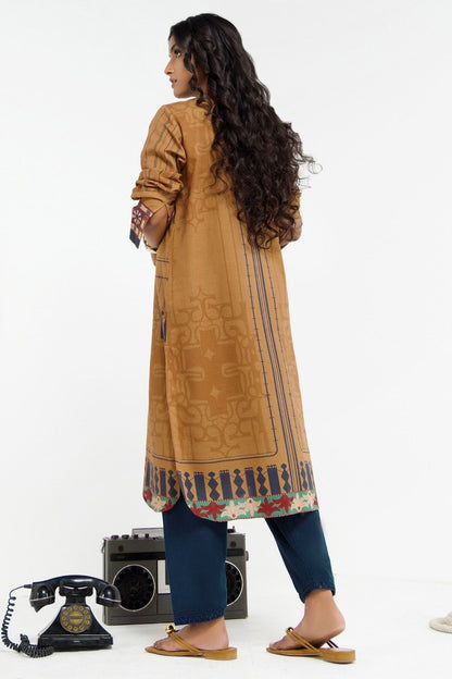 Printed Embroidered Khaddar Kurti