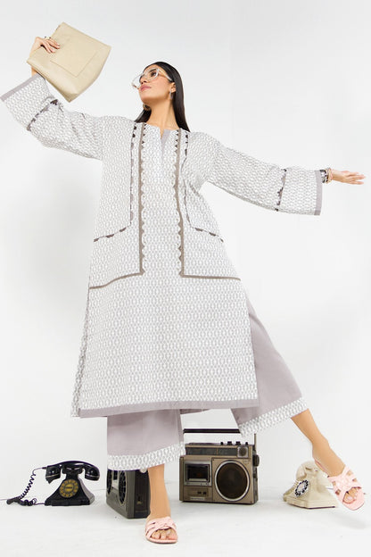 2 Pc Embroidered Khaddar Outfit