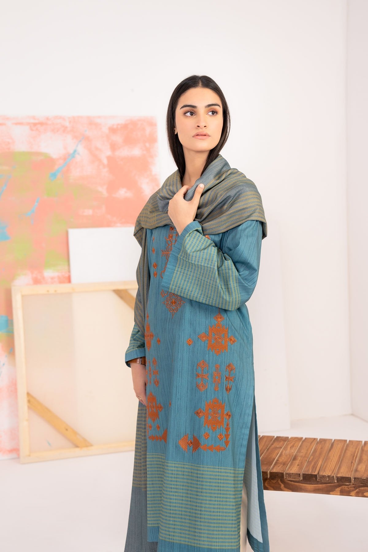2 Pc Printed Cambric Outfit