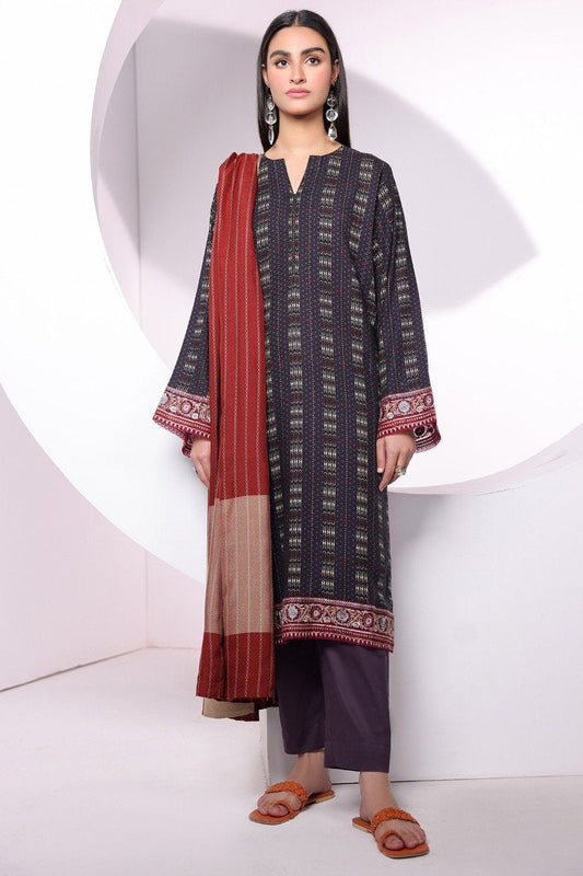 3 Pc Embroidered Viscose Outfit