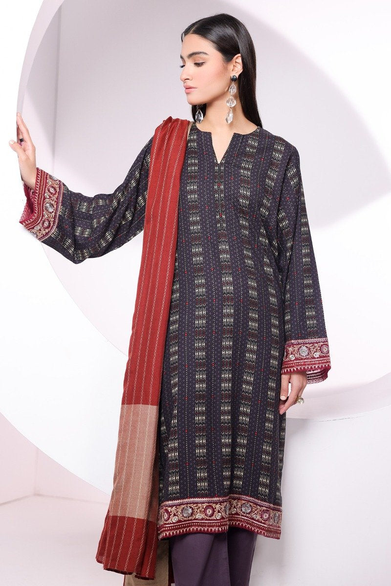 3 Pc Embroidered Viscose Outfit